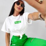 T-shirt oversize Grand Ola Voga zielony