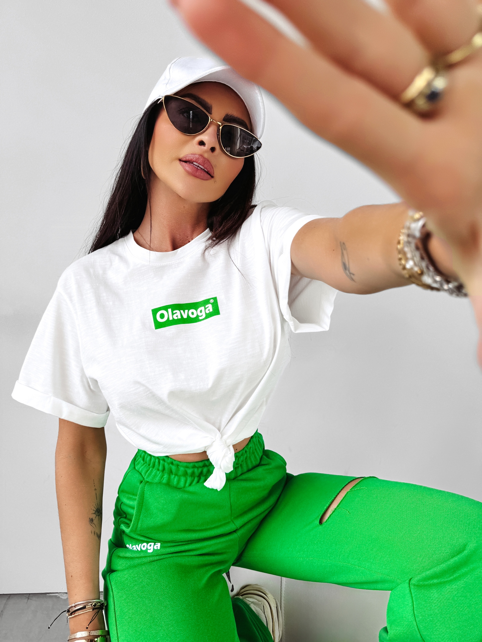 T-shirt oversize Grand Ola Voga zielony