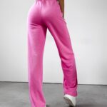 Spodnie damskie dresowe z wycięciem Scarlet Ola Voga różowe