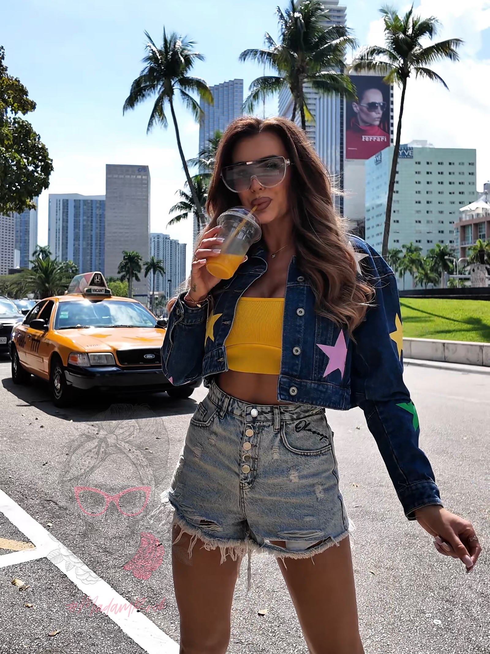 Top bandażowy Gops mango