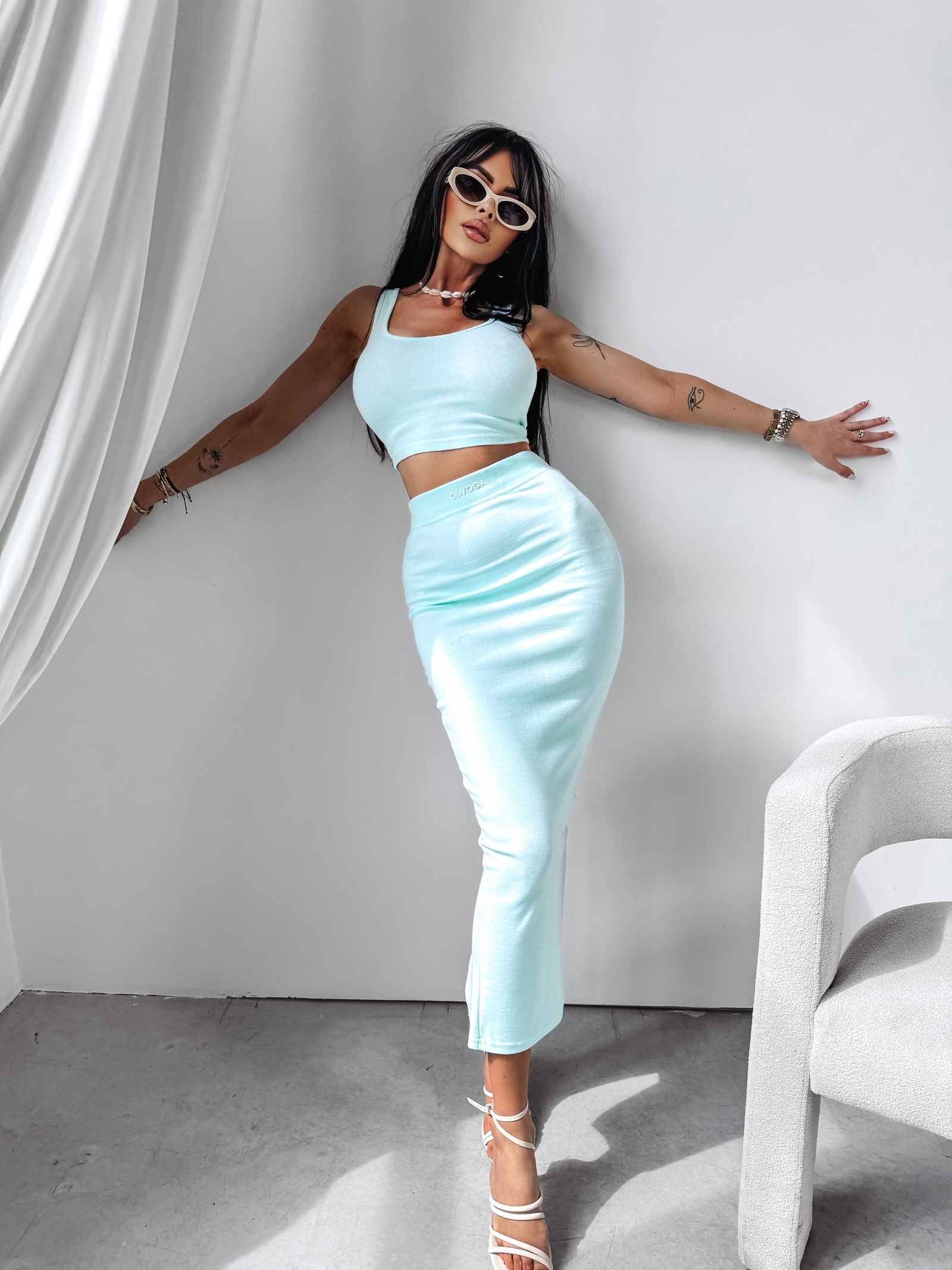 Komplet dopasowany Moody Ola Voga miętowy