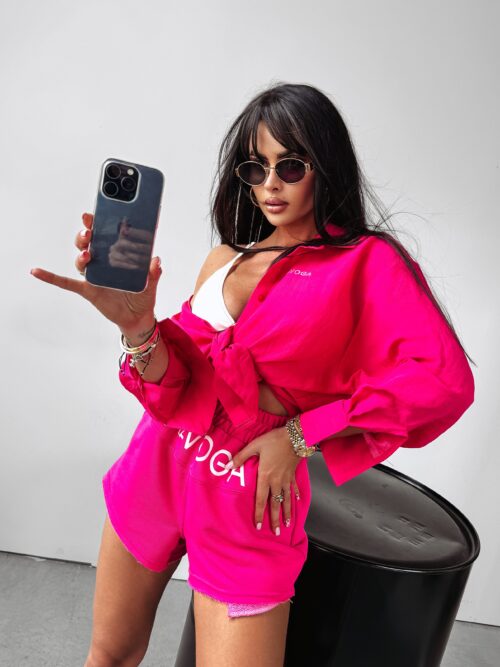 Koszula damska oversize Madly Ola Voga amarantowa