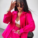 Koszula damska oversize Madly Ola Voga amarantowa