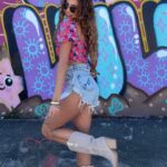 Top wakacyjny Madam Aster fuksja