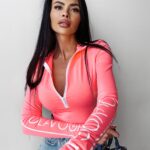 Bluzka z suwakiem BIANCO OLAVOGA koralowa