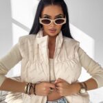 Kamizelka pikowana CHOKE OLAVOGA beżowa