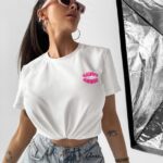 T-shirt bawełniany MYSTICAL OLAVOGA ecru