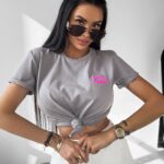 T-shirt bawełniany MYSTICAL OLAVOGA szary