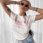 T-shirt klasyczny IDYLLIC OLAVOGA ecru