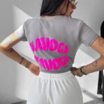 T-shirt bawełniany MYSTICAL OLAVOGA szary