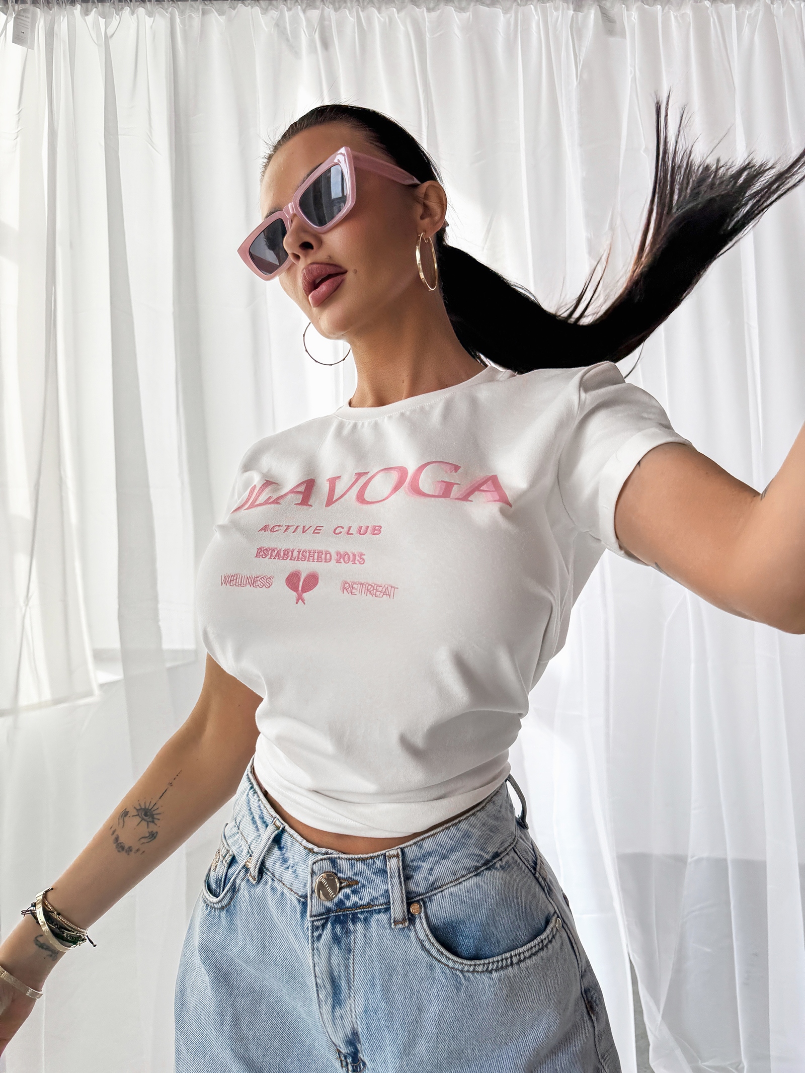 T-shirt klasyczny IDYLLIC OLAVOGA ecru T-shirt klasyczny IDYLLIC OLAVOGA ecru