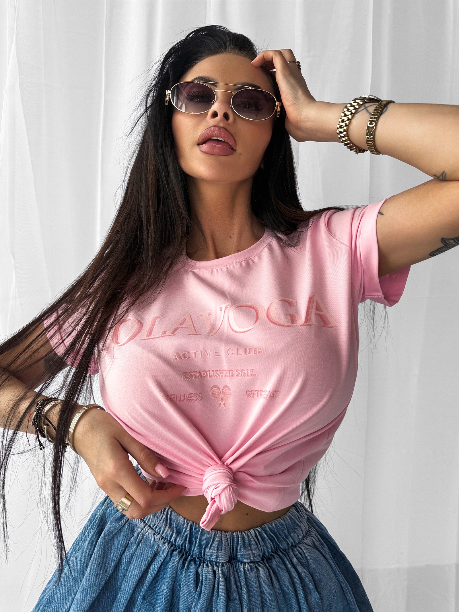 T-shirt klasyczny IDYLLIC OLAVOGA różowy T-shirt klasyczny IDYLLIC OLAVOGA różowy