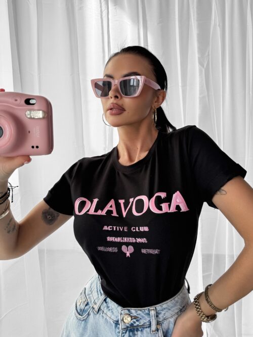 T-shirt klasyczny IDYLLIC OLAVOGA czarny