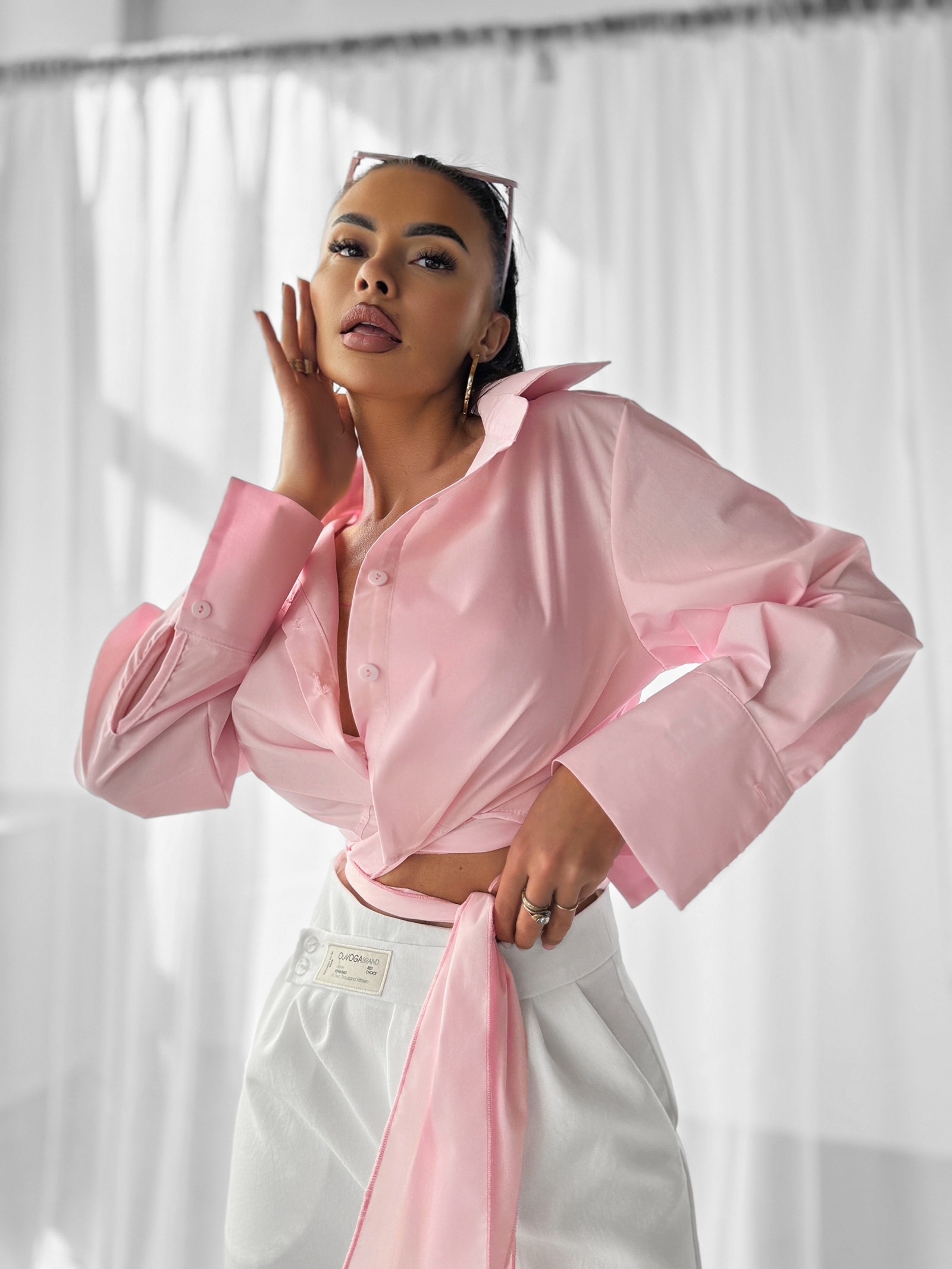 Koszula elegancka NODA OLAVOGA różowa