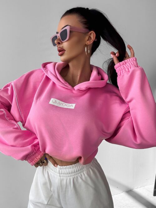 Bluza z kapturem DIDACTIC OLAVOGA różowa