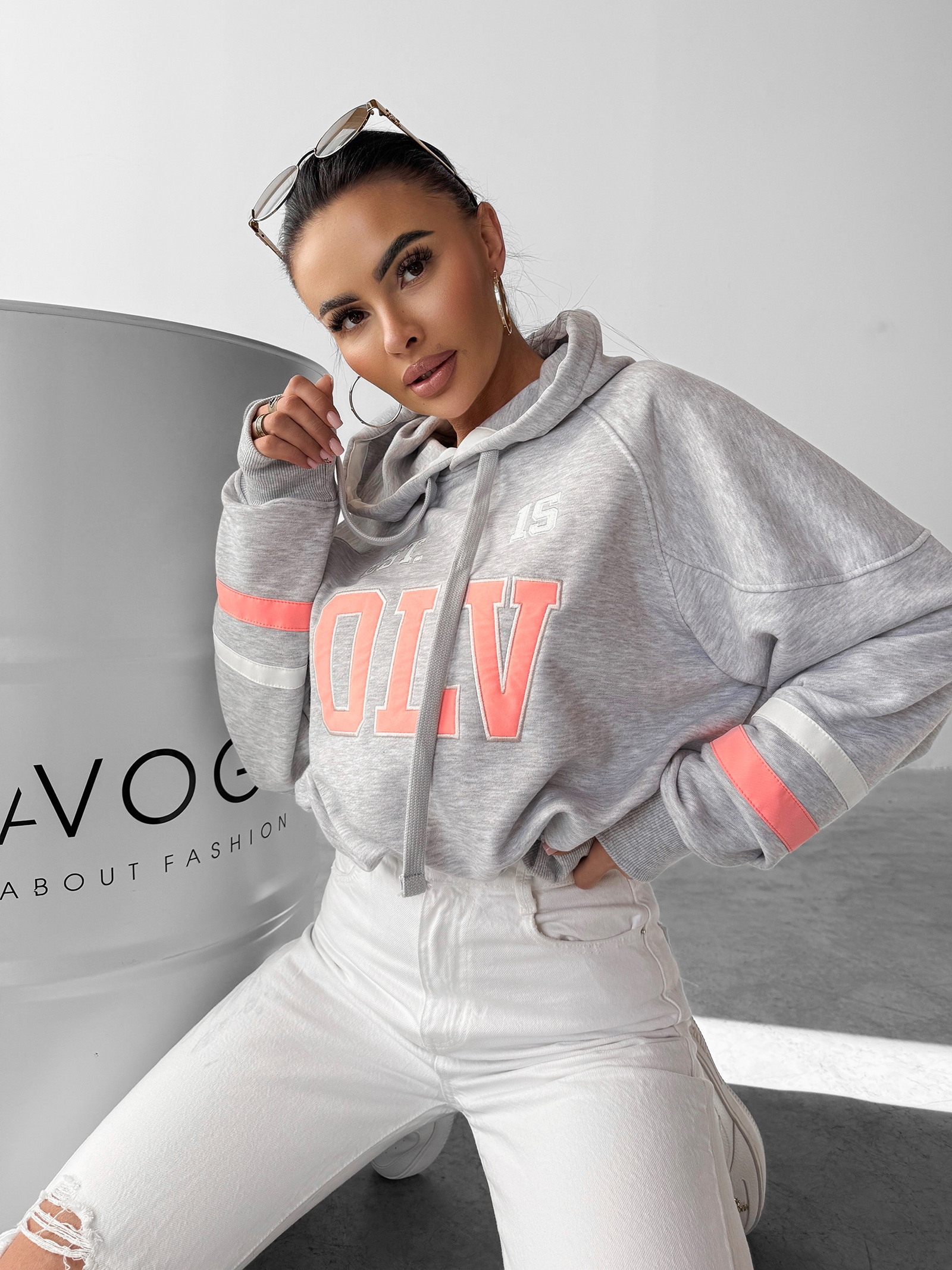 Bluza logowana GRAPE OLAVOGA szara