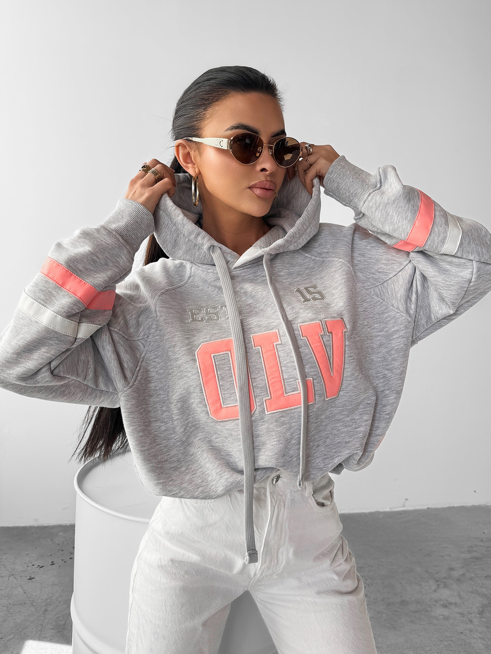 Bluza logowana GRAPE OLAVOGA szara