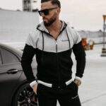 Komplet męski bawełniany DUNES OLAVOGA czarny-szary