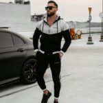 Komplet męski bawełniany DUNES OLAVOGA czarny-szary