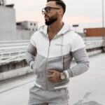 Komplet męski bawełniany DUNES OLAVOGA szary-ecru