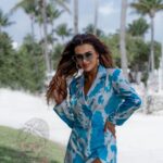 Komplet marynarka +spódniczko-spodenki Moou niebieski