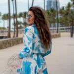 Komplet marynarka +spódniczko-spodenki Moou niebieski