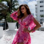 Sukienka maxi w róże NB Secret Garden różowa