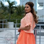 Sweterek na krótki rękaw Birmi łososiowy