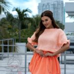 Sweterek na krótki rękaw Birmi łososiowy