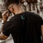 T-shirt męski BLUE LIGHT OLAVOGA czarny