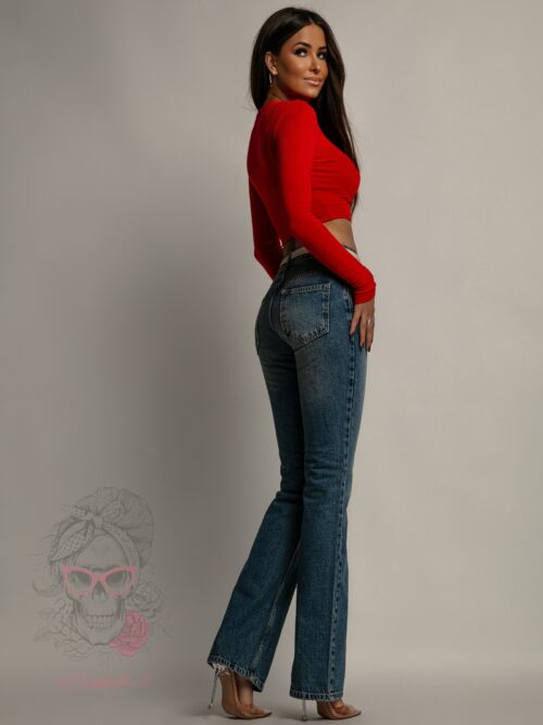 Bluzka na długi rękaw/ top Podre czerwony