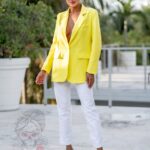 Marynarka damska/ żakiet Domini żółta
