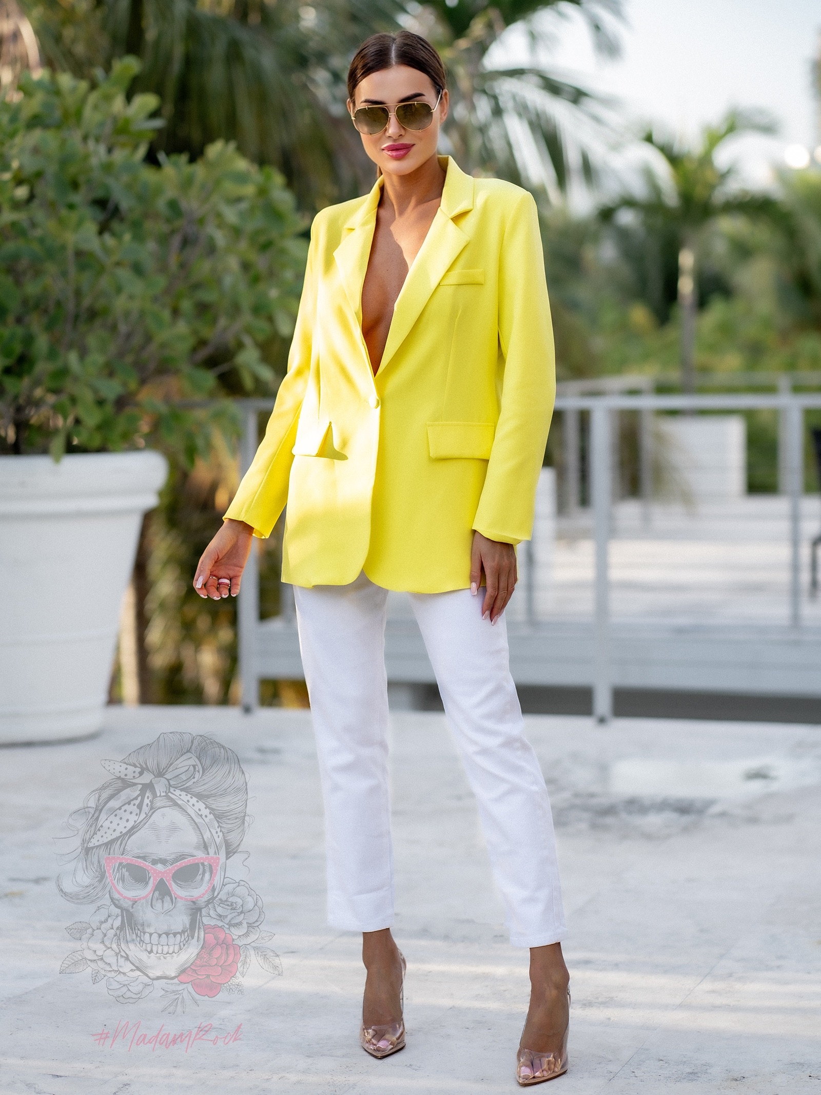 Marynarka damska/ żakiet Domini żółta Marynarka damska/ żakiet Domini żółta