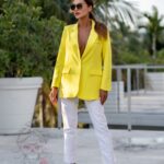 Marynarka damska/ żakiet Domini żółta