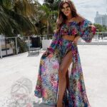 Komplet wakacyjny bluzka + spódnica Matermelon kolorowy