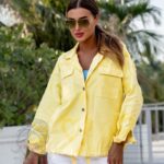 Koszula jeansowa w serca Alows żołta