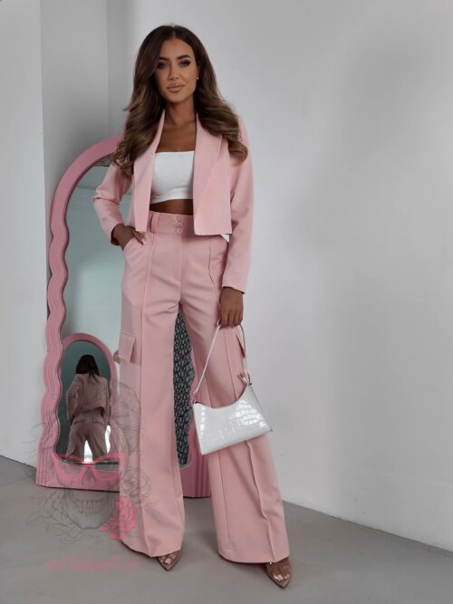 Komplet garniturowy Bambera pudrowy