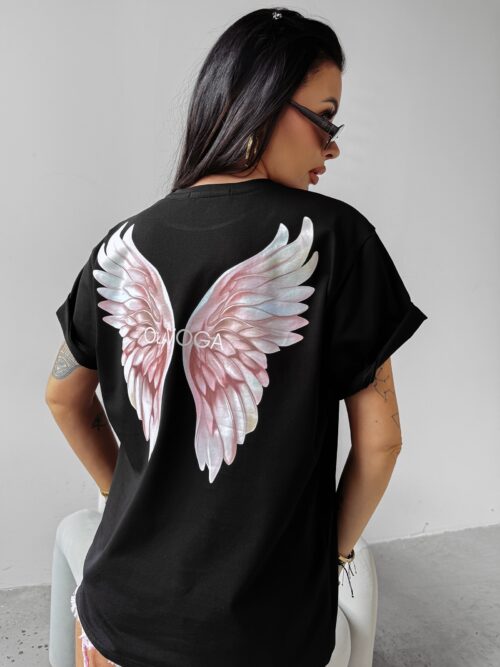 T-shirt klasyczny HOLD ON OLAVOGA czarny