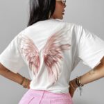 T-shirt klasyczny HOLD ON OLAVOGA ecru