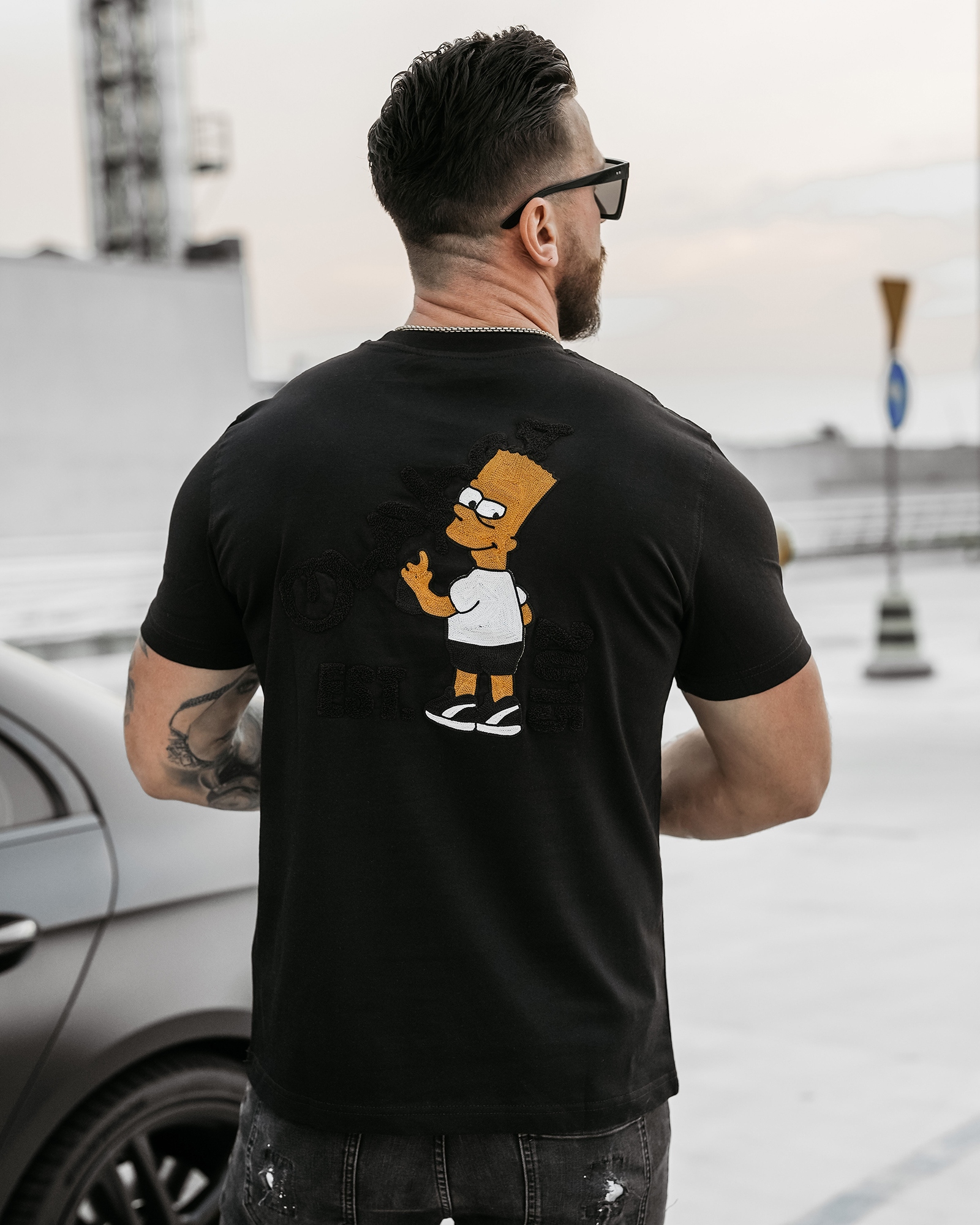 T-shirt męski z kultową grafiką GRAFFITI GROOVE OLAVOGA czarny