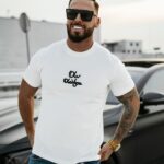 T-shirt męski z kultową grafiką GRAFFITI GROOVE OLAVOGA ecru