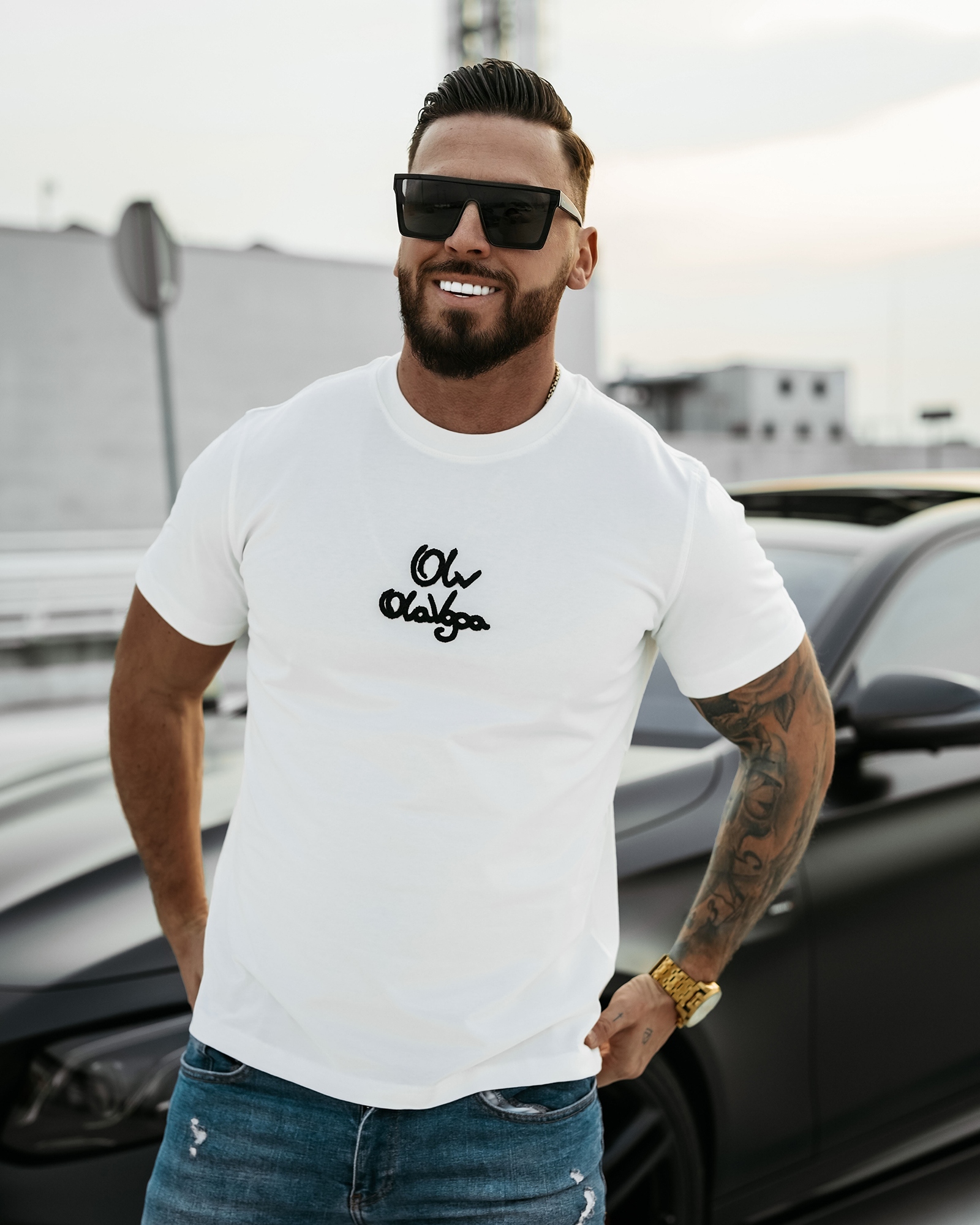 T-shirt męski z kultową grafiką GRAFFITI GROOVE OLAVOGA ecru T-shirt męski z kultową grafiką GRAFFITI GROOVE OLAVOGA ecru