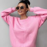 Bluza oversize APLOMB OLAVOGA różowa