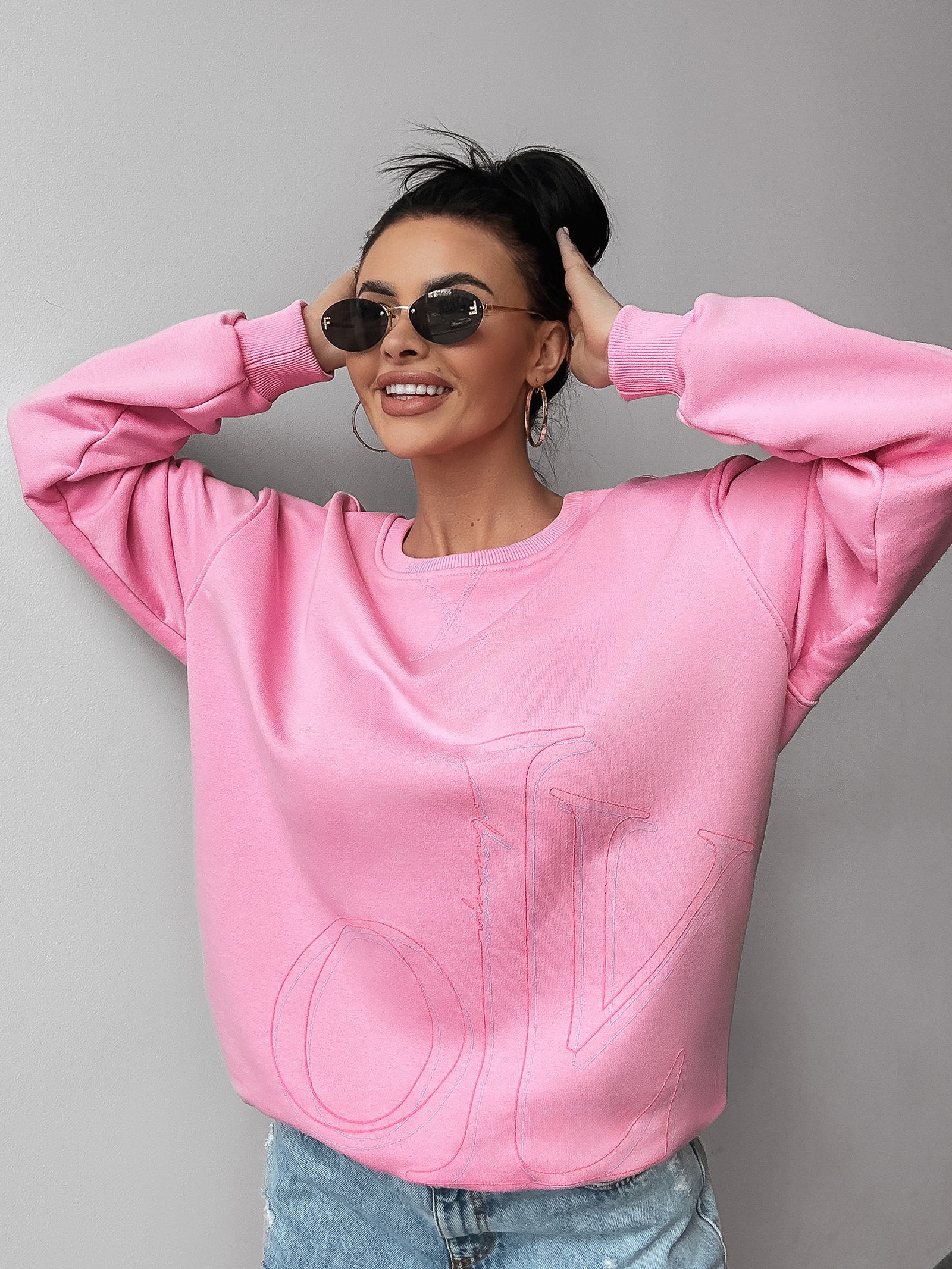 Bluza oversize APLOMB OLAVOGA różowa
