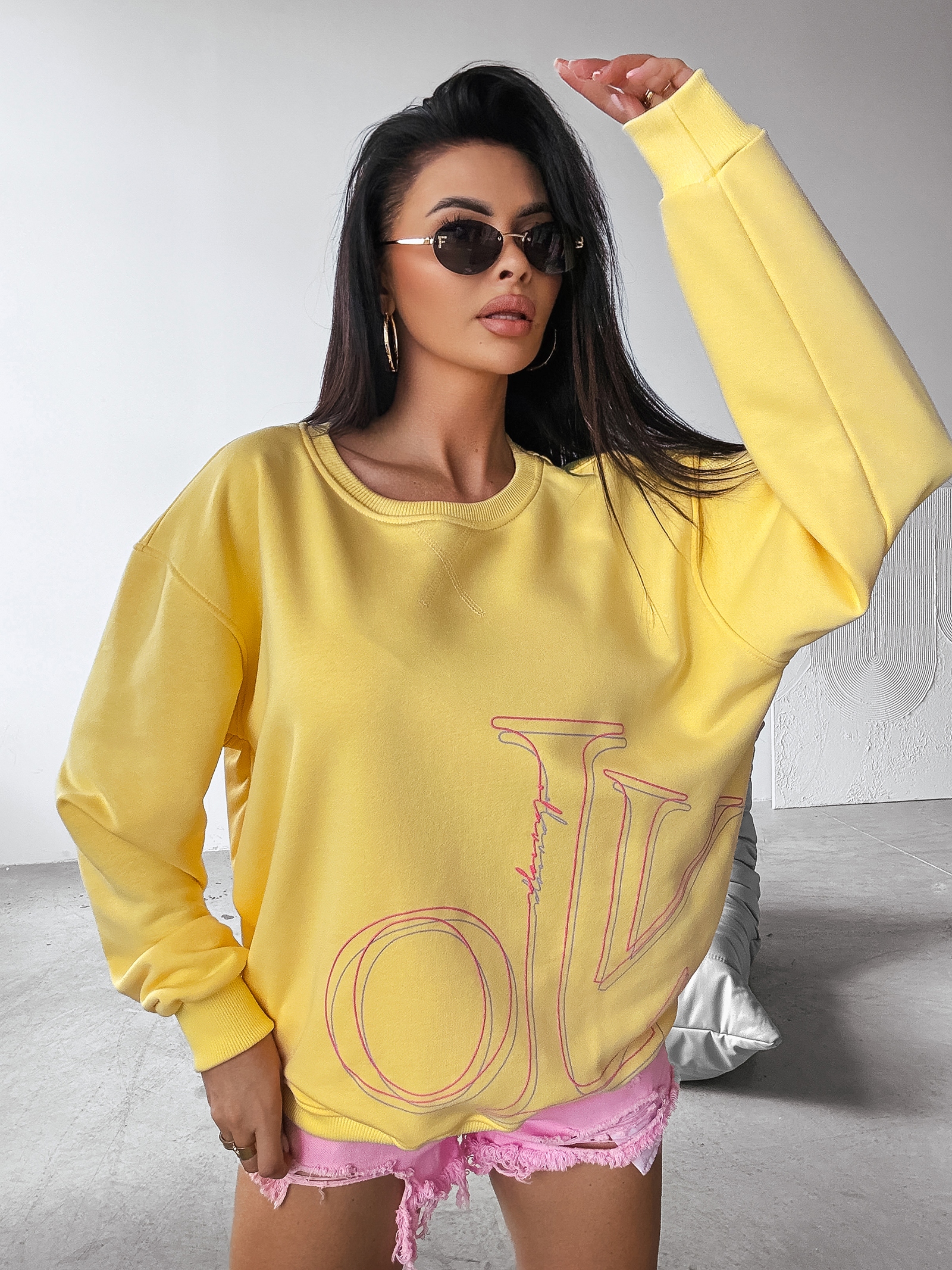 Bluza oversize APLOMB OLAVOGA żółta