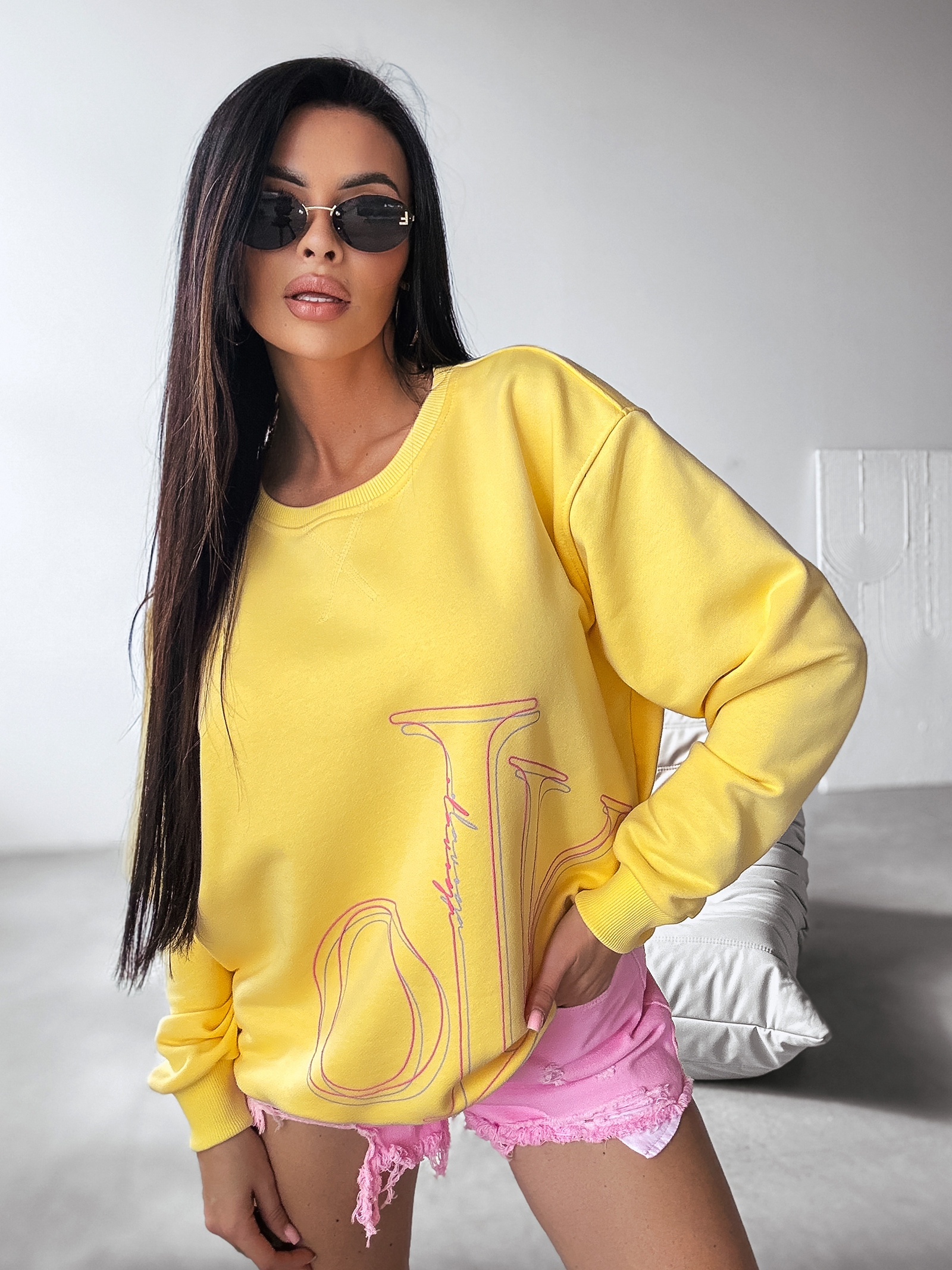 Bluza oversize APLOMB OLAVOGA żółta