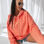 Bluza z grafiką COLLAGE OLAVOGA łososiowa