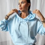 Bluza z grafiką COLLAGE OLAVOGA niebieska