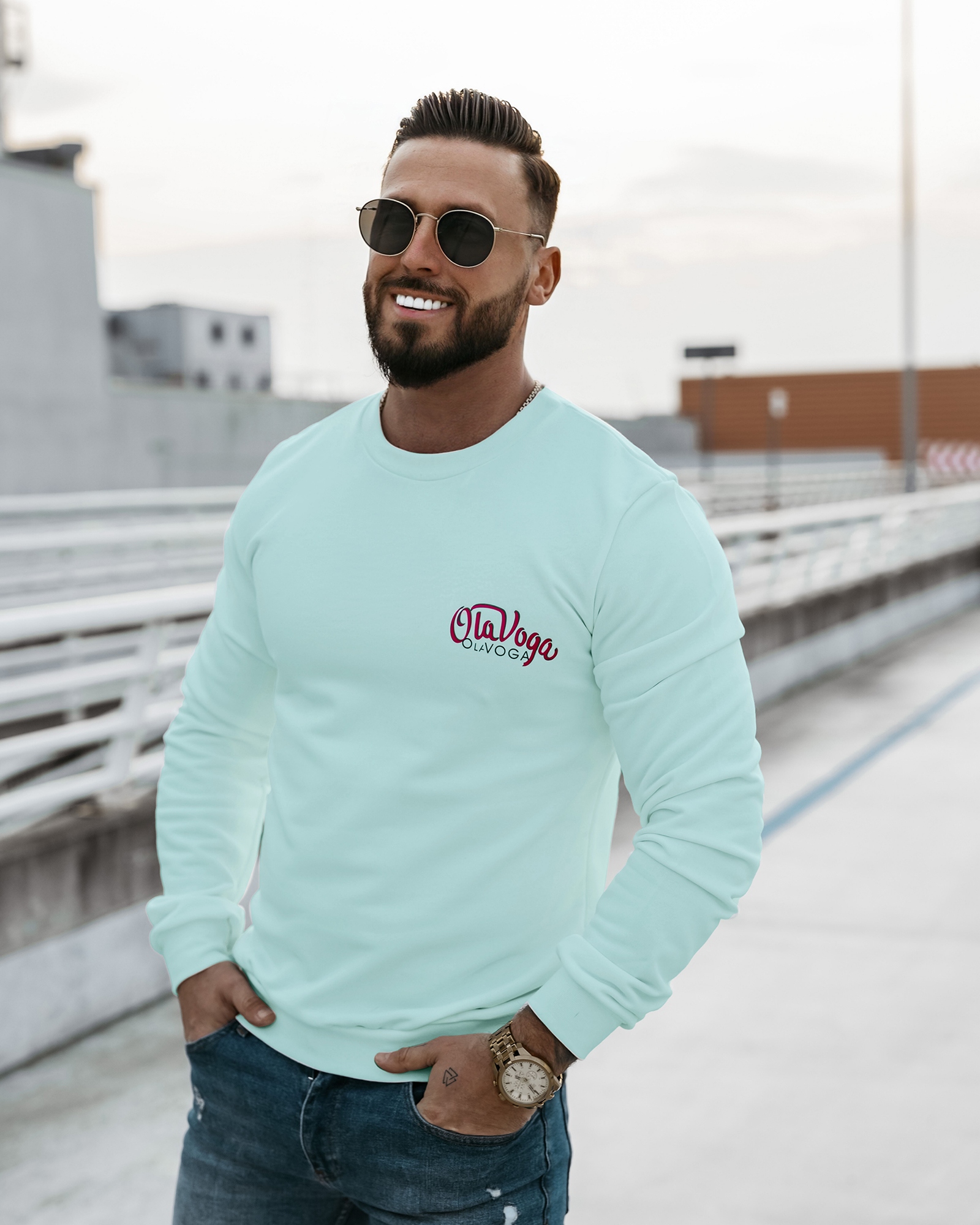 Bluza męska klasyczna LUPUS OLAVOGA miętowa