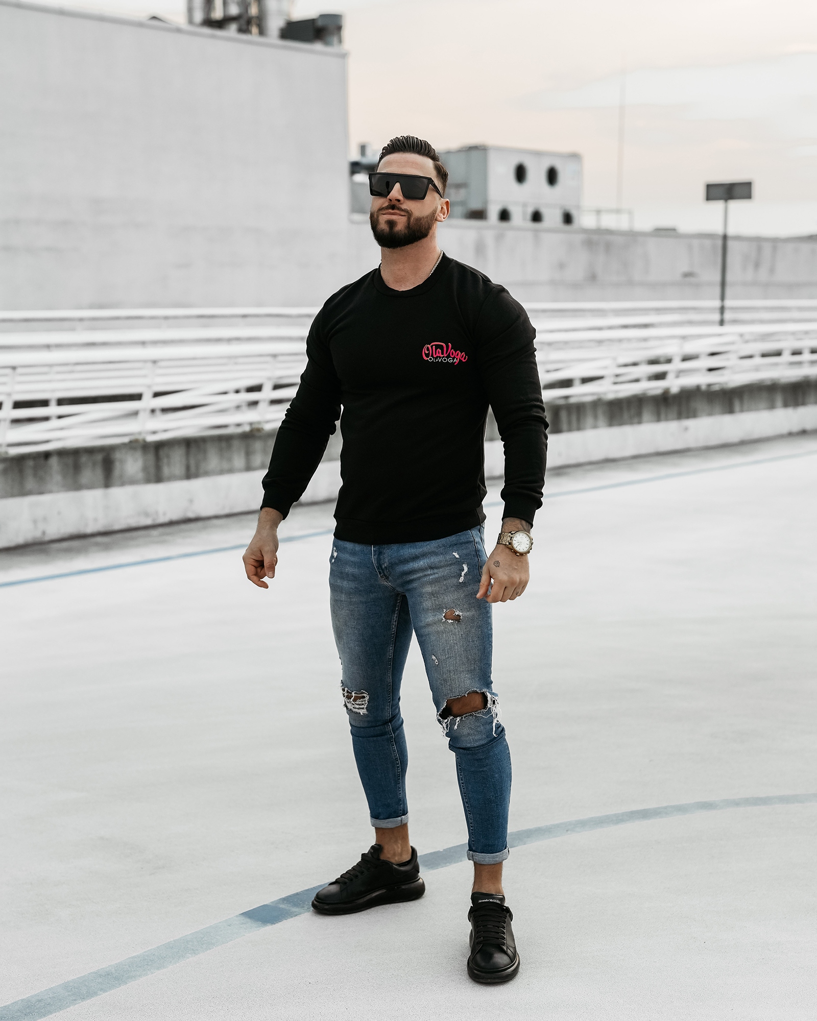 Bluza męska klasyczna LUPUS OLAVOGA czarna